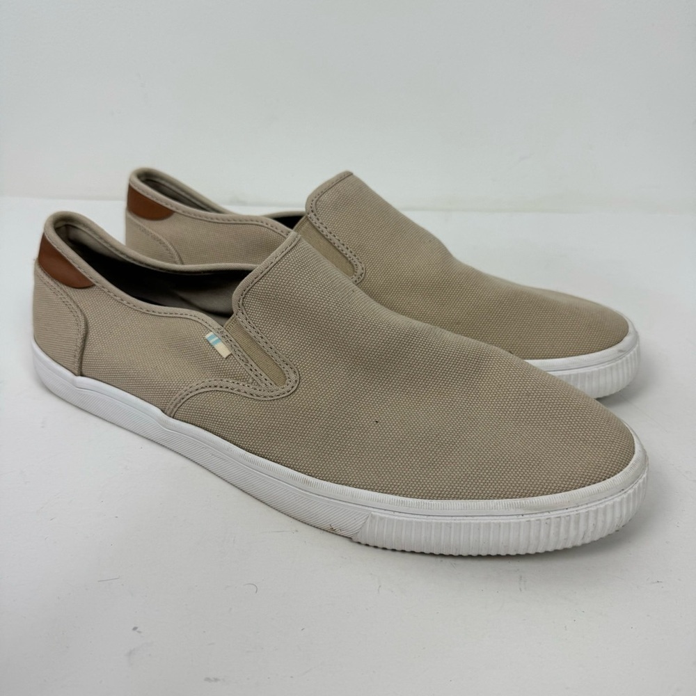 Toms Tan Slip On Flats Causal
